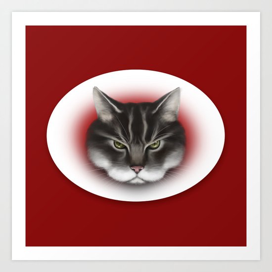 sinister kitty Art Print