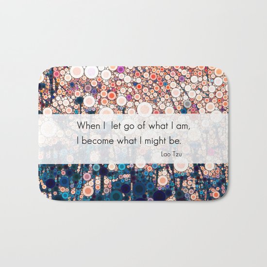 Daily Meditation Quote Bath Mat