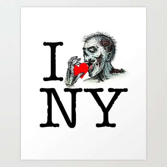 I Zombie Apocalypse New York Art Print