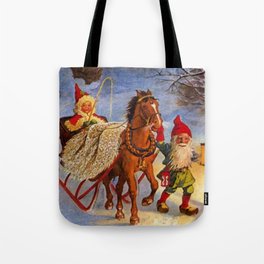 “Sled Ride at Night” by Jenny Nystrom Tote Bag