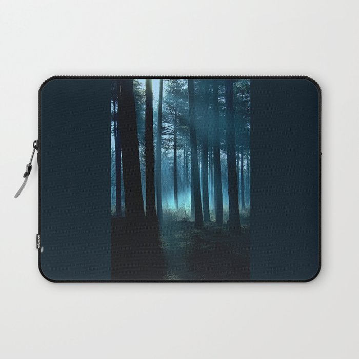 Haunted forest- winter mist in forest Laptop Sleeve