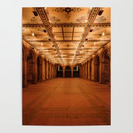 Bethesda Terrace in Central Park Poster