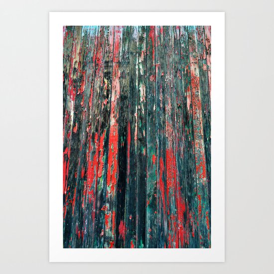 Red Splinters Art Print