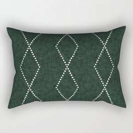 geometric diamonds - evergreen Rectangular Pillow