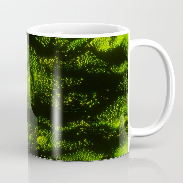 Green Jungle Glitch Distortion Coffee Mug
