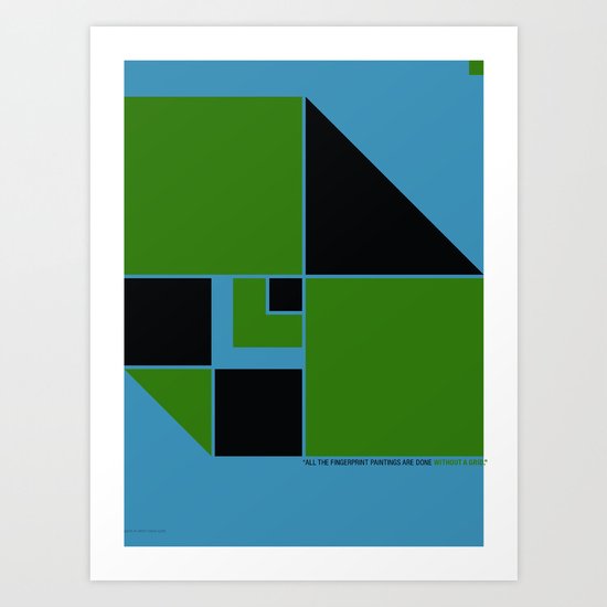 Fingerprint Paintings poster Art Print
