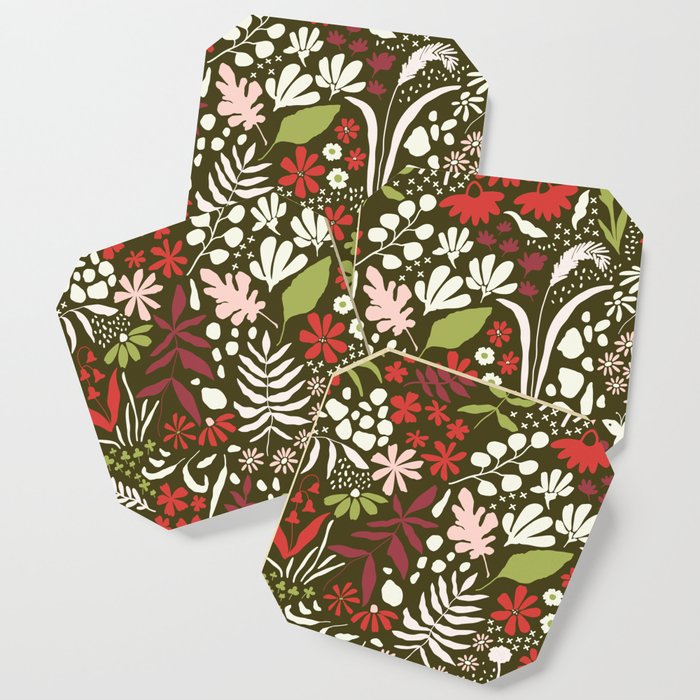 holiday floral Coaster