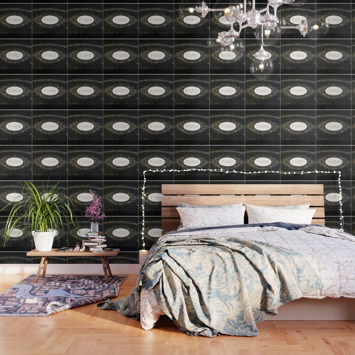 Paris Black White Gold Typography Home Decor Wallpaper By