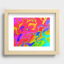 Trippy Rainbow Recessed Framed Print