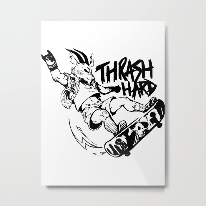 THRASH HARD Metal Print