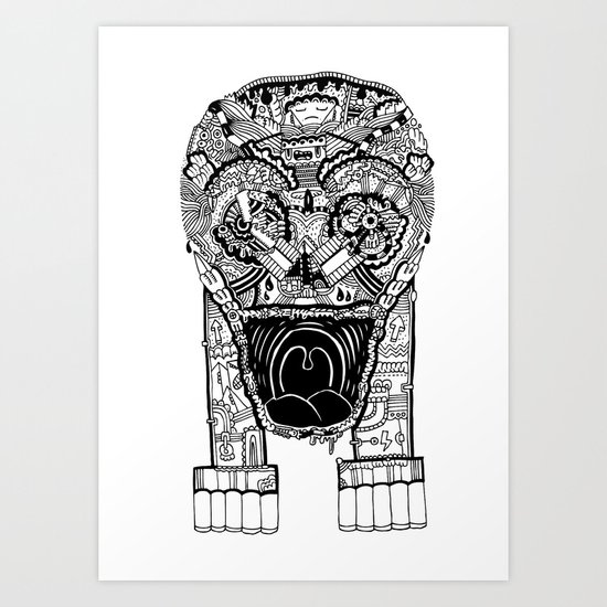 Jaw Lock Art Print