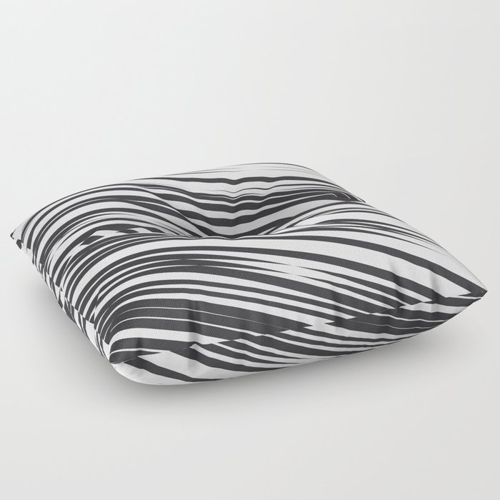 Black and white stripes background Floor Pillow