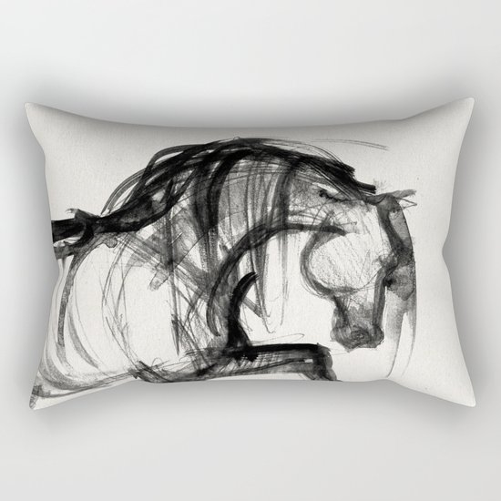 Horse (Saklavi Portrait) Rectangular Pillow