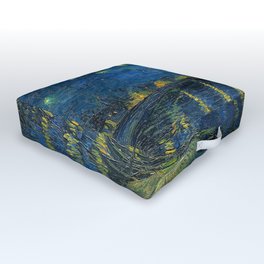 Starry Night Over The Rhone Outdoor Floor Cushion