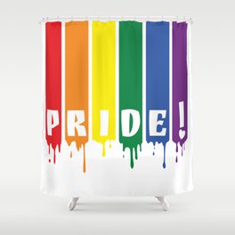 Pride Month Wet Color Gay Rainbow  Shower Curtain