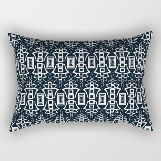 Art Deco . "Grey and gray . " Rectangular Pillow