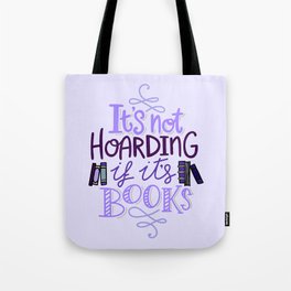 Book Hoarder - Purple Tote Bag