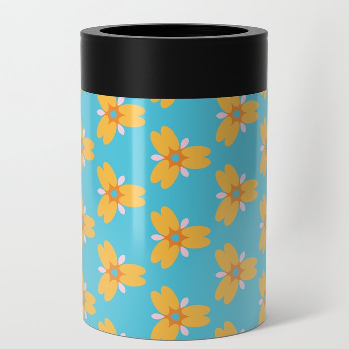 Triangular Flowers Pattern Artwork 03 Color 03 Can Cooler