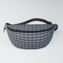 Modern Pink And Blue Checked Pattern Fanny Pack
