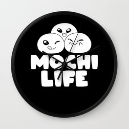 Mochi Ice Cream Donut Rice Cake Balls Wall Clock