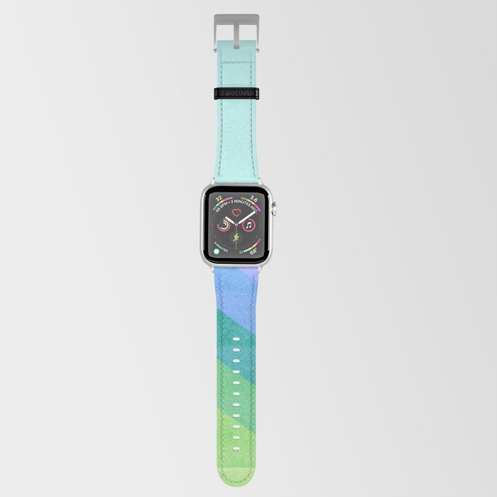 Abstraction_BLUE_SUN_LANDSCAPE_MOUNTAINS_CONTOUR_POP_ART_0407A Apple Watch Band