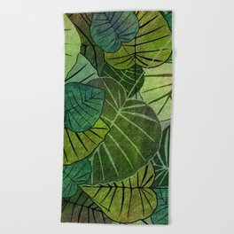 Leaf Pattern Beach Towel