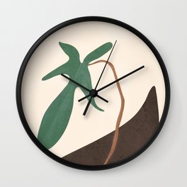 Minimal New Leaf Wall Clock