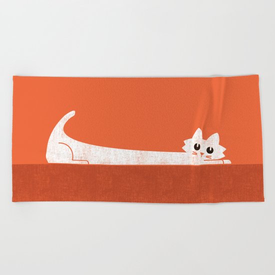 Mark's Superpower: cat Superstretch Beach Towel