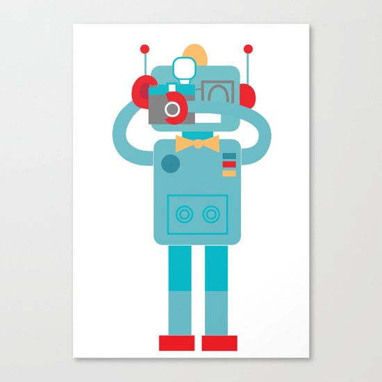 Robot loves Diana Canvas Print