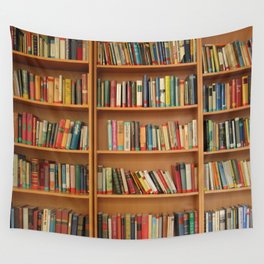 Bookshelf Books Library Bookworm Reading Wall Tapestry