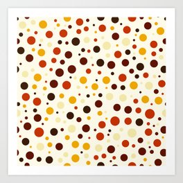 Abstract multicolored seamless pattern in polka dot Art Print