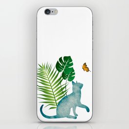 Cat & Butterfly iPhone Skin