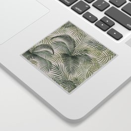 Green Palm Leaves Pattern Sticker