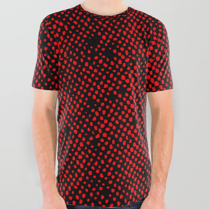 Simple Promise Black and Red 0324 All Over Graphic Tee by ...