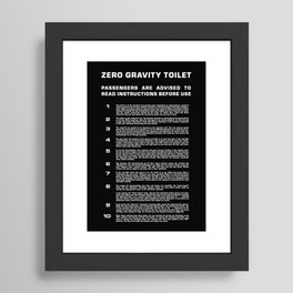Zero Gravity Toilet Instructions from 2001: A Space Odyssey Framed Art Print