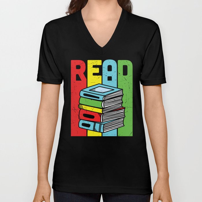 Read Books V Neck T Shirt