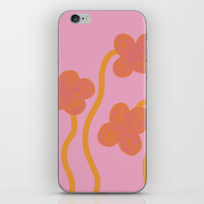 Floral Nostalgia in Pink and Orange iPhone Skin