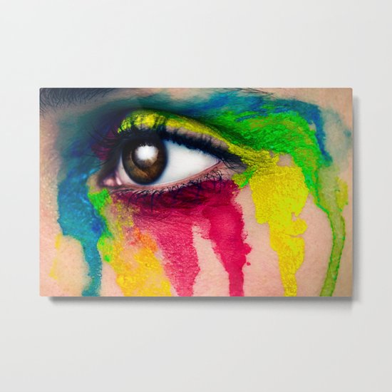 Rainbow Tears Metal Print