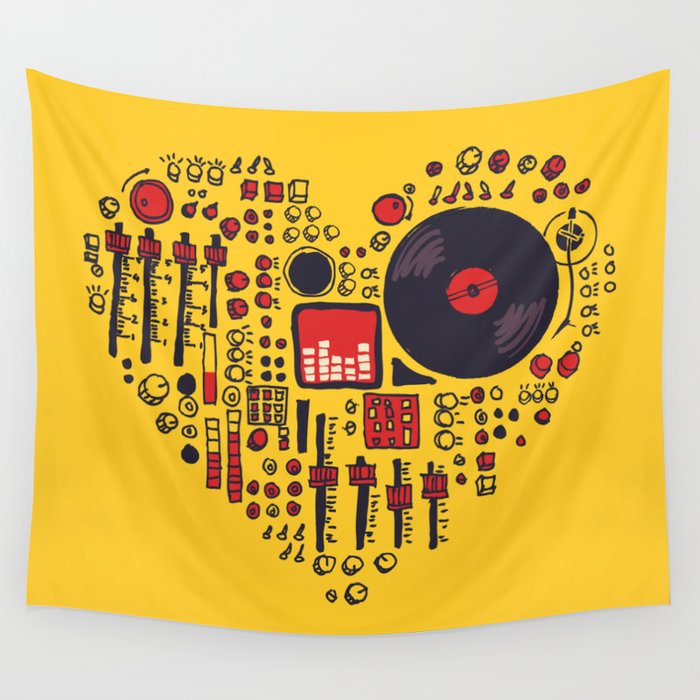 Music in every heartbeat Wall Tapestry