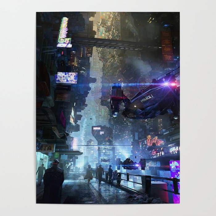 Cyberpunk City Poster