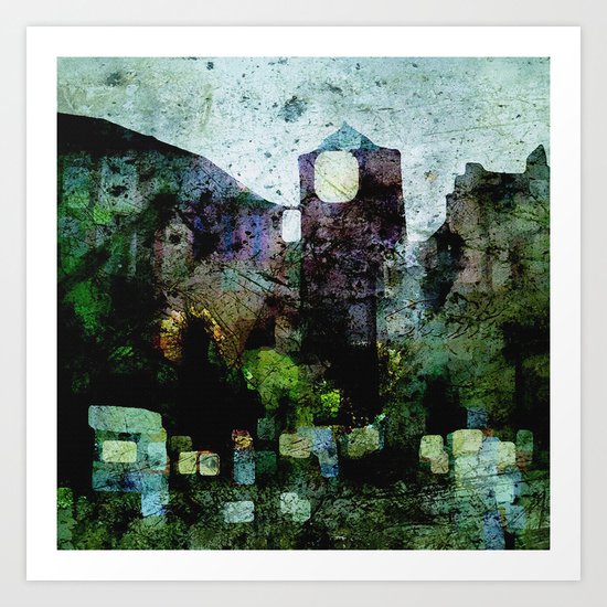 In the Castle Courtyard Art Print