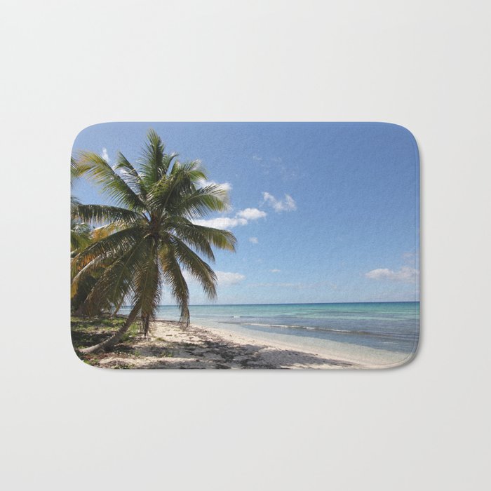 Isla Saona Caribbean Paradise Beach Bath Mat by Christine aka stine1 