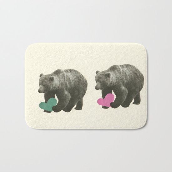 A Bear Romance Bath Mat