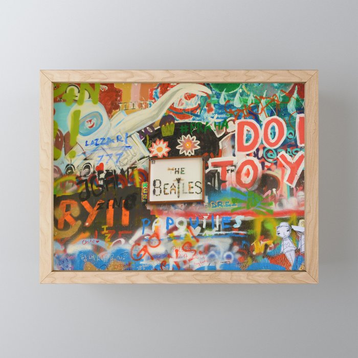 A moment with a Beatle Framed Mini Art Print