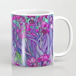 Vincent Van Gogh Irises Painting Violet Fuchsia Palette Coffee Mug