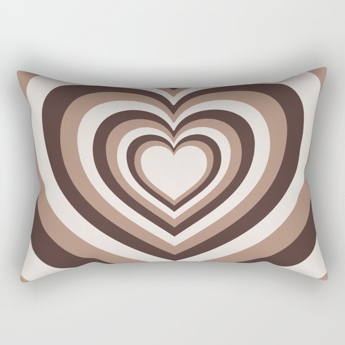Retro Hearts in Hypnotic pattern (xii 2021) Rectangular Pillow