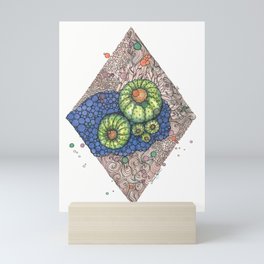 Cactus Purple Rocks Mini Art Print