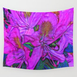 Rhododendron Fuscia Pink Wall Tapestry
