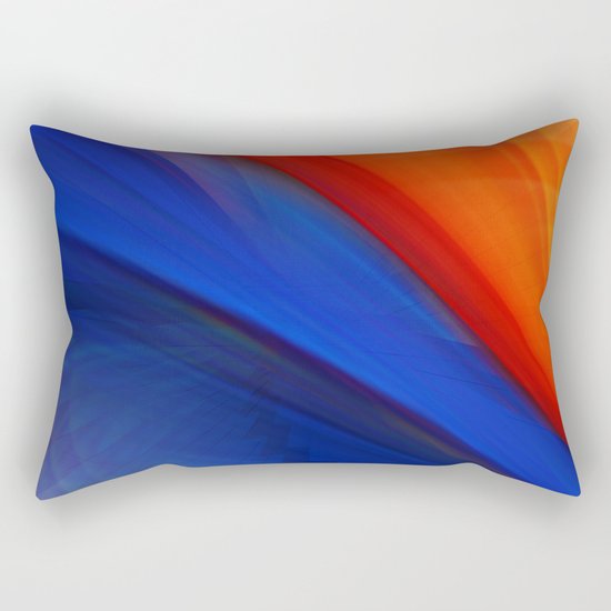 Bright orange and blue Rectangular Pillow