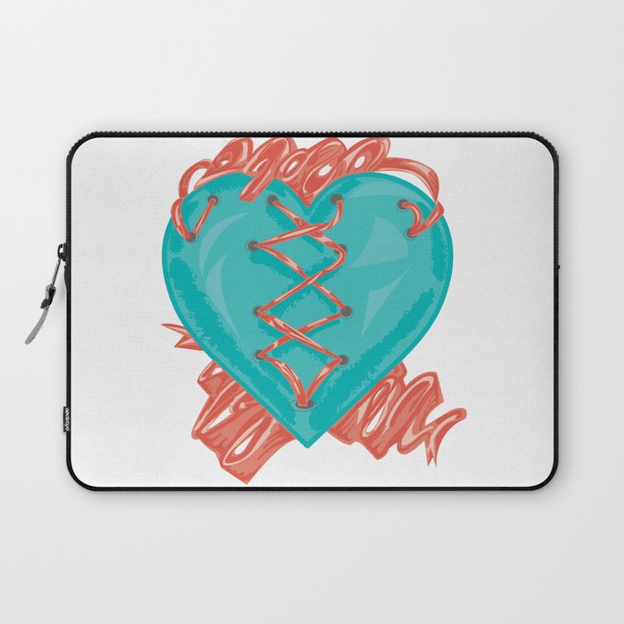 Ribbon Heart Laptop Sleeve